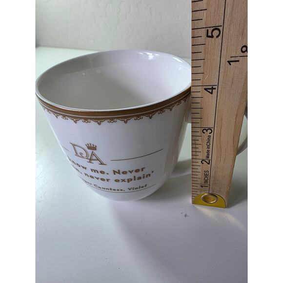 WORLD MARKET Downton Abbey White Brown Gold 2015 Tea Coffee Mug - Picture 7 of 9